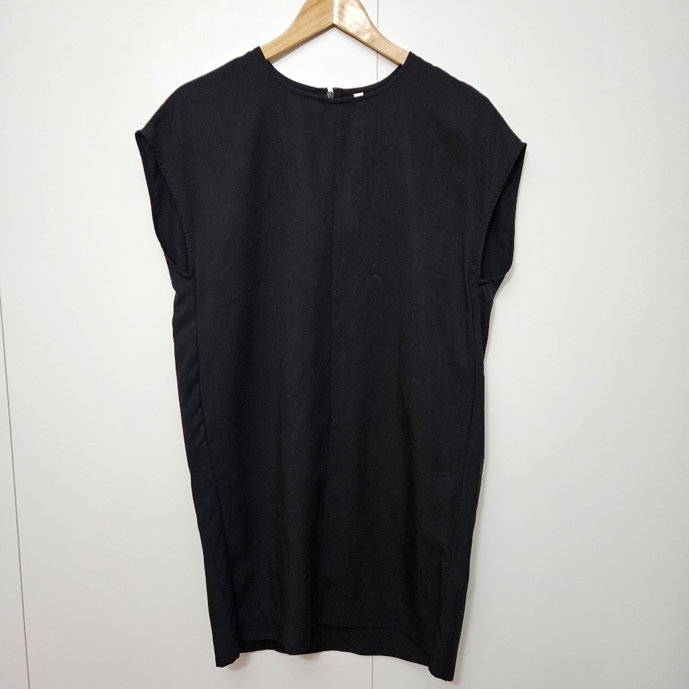 BABATON Cap Sleeve Lyocell Shift Dress Black Size XS ARITZIA